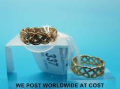 Two 9ct gold rings (5.
