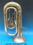 A Boosey & Co 'Solbron' class A euphonium, E flat bass, reg. no. 107426 with mouthpiece and case.