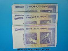 Thirty six Zimbabwe inflation notes