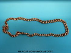 A 9ct gold graduated Albert (45.