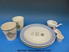 Two Royal Doulton commemorative beakers,