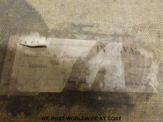 An ash bound canvas travelling truck (L77 x D50 x H43cm)