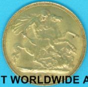 A 1903 Edward VII gold half sovereign
