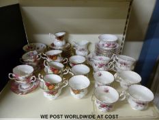 A quantity of Royal Albert Old Country Roses teaware,