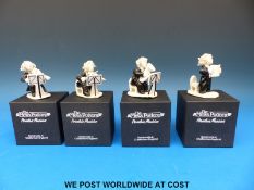 A collection of The Mews Pottery porcelain musician figures