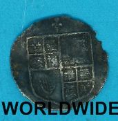 A James I penny bent as a love token,