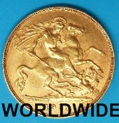 A 1911 gold half sovereign