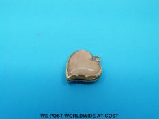 A Georgian/Victorian heart pendant/ locket set with glass