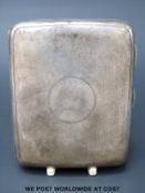 A hallmarked silver cigarette case (108g)