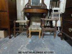 A collection of 19thC / 20thC stools,