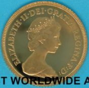 A 1980 cased proof gold half sovereign with certificate
