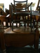 A late 19thC carved mahogany commode