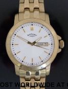 Rotary Windsor gentleman's wristwatch with day and date apertures, luminous hands and gold markers,