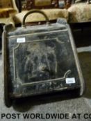 A 19thC metal-lined coal scuttle