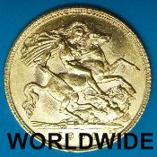 A 1904 Edward VII gold half sovereign