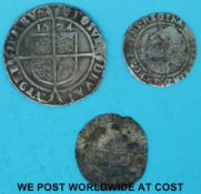 An Elizabeth I hammered 6d 1574 with a very good portrait,