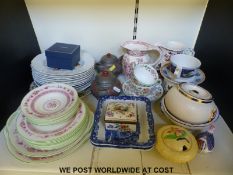 A collection of ceramics to include 1930's Royal Doulton, George Jones Abbey, Minton 'Haddon Hall',