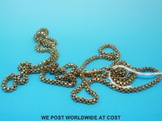 A Georgian watch chain of decorative links, approximately 44