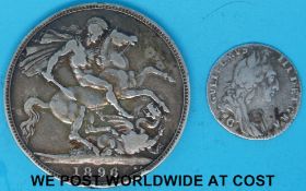 A veiled head Victorian 1896 crown,