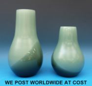 Two Caithness glass vasesb tallest 23cm