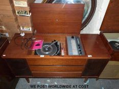 A retro Bush radiogram c1960's with Garrard record deck