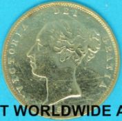 An 1878 Victoria young head gold half sovereign die no 37,