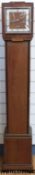 An oak cased granddaughter clock with three train Enfield Westminster chime/silent movement (36cm