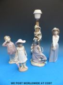 A Nao table lamp and three other Nao figures