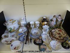 A large collection of china including Aynsley 'Pembroke', Royal Worcester Evesham bisuit barrel,