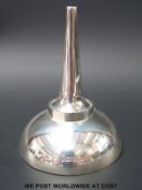 A Victorian hallmarked silver wine funnel, Sheffield 1896 maker John Round & Son Ltd, height 10.