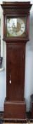 A late 18th century mahogany long cased clock, the eight day movement by Robert Watts Stamford,