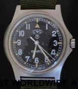 Cabot Watch Company (CWC) G10 military issue wristwatch with luminous hands and markers on black
