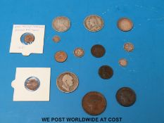 A small amateur collection of William IV and Victorian coins including William IV groat 1837,