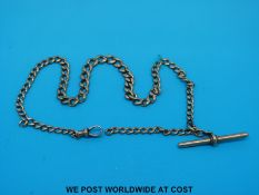 A 9ct gold graduated Albert (29.