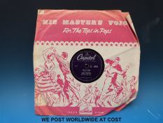 A case of 16x 10” 78rpm records to include: Gene Vincent “Crazy Legs”;