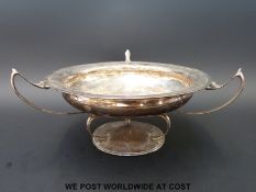 An Edwardian Arts & Crafts / Art Nouveau hallmarked silver three-handled bowl /tazza,