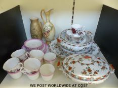 A collection of teaware together with Doulton Burslem Duchess pattern dinnerware etc