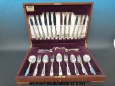 Viners Albany six place canteen of silver plated cutlery.