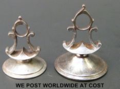 Two late 18thC cut steel armorial fobs, tallest 2.