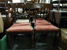 A set of four Victorian mahogany dining chairs