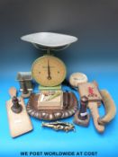 Mixed items including a Ronsons cigarette holder for Drake Foundry Coventry, Serpentine lighthouses,