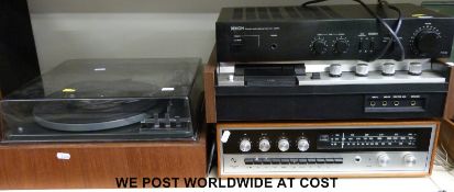 A Garrard Lab 80 turntable, PMA Denon 250 amplifier,