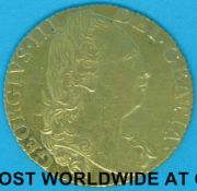 A George III 1784 shield reverse fourth head gold guinea,