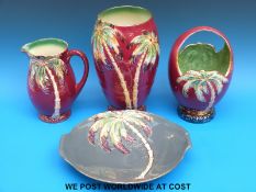 A collection of Beswick lustreware including jug, basket,