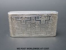 A George III hallmarked silver snuff box, maker John Shaw,