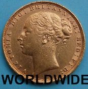 A cased 1885 Victoria young head gold full sovereign,