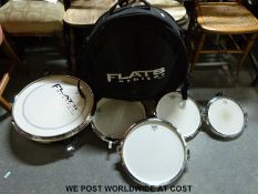 An Arbiter flat drum kit in case