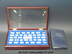 A cased collection of Franklin Mint hallmarked silver 