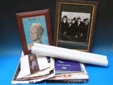 A quantity of music ephemera, including framed Petula Clark 'Romeo',