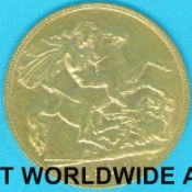 A 1910 Edward VII gold half sovereign